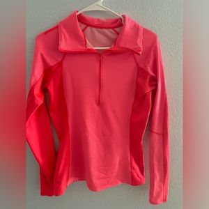 Women’s under armor long sleeve neon half zip